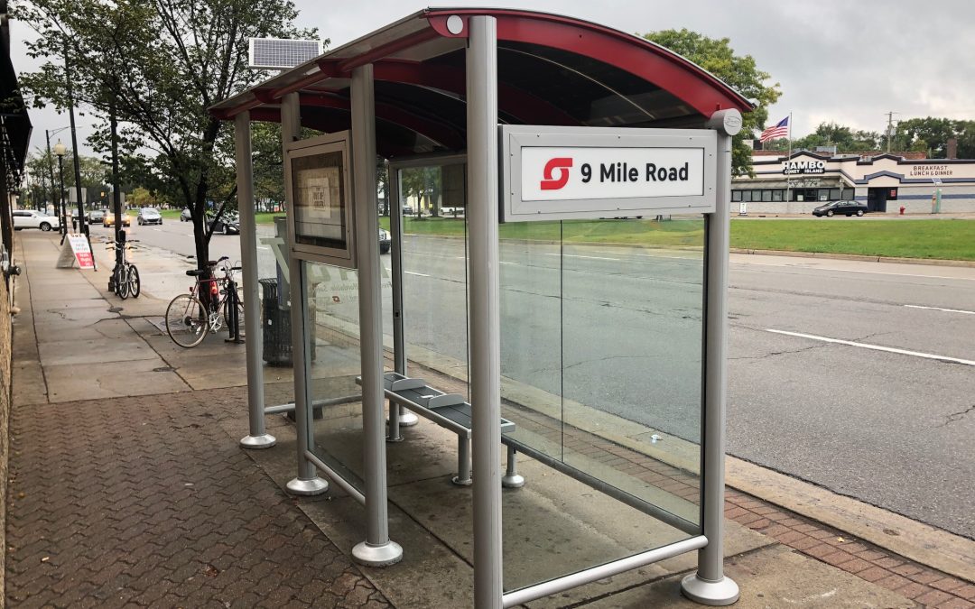 Solar Powered Bus Shelters with Real-Time E-Paper Signs and Lighting  (Detroit, MI)