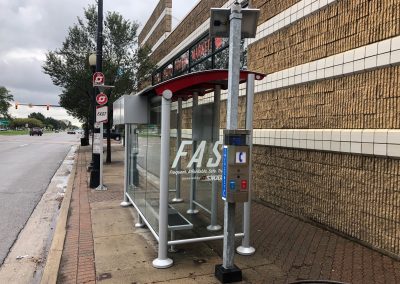 SMART Bus Detroit Solar Powered Bus Stop Shelters with Real Time Signs, Lighting and SmartLink Monitoring