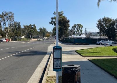 Long Beach Transit LBT Solar PV Lighting Bus Stop with SmartLink Monitoring and Real Time E-Paper Sign